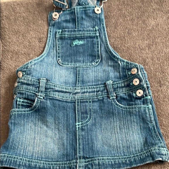 Guess Blue Denim Overall dress sz 4 - Picture 1 of 4